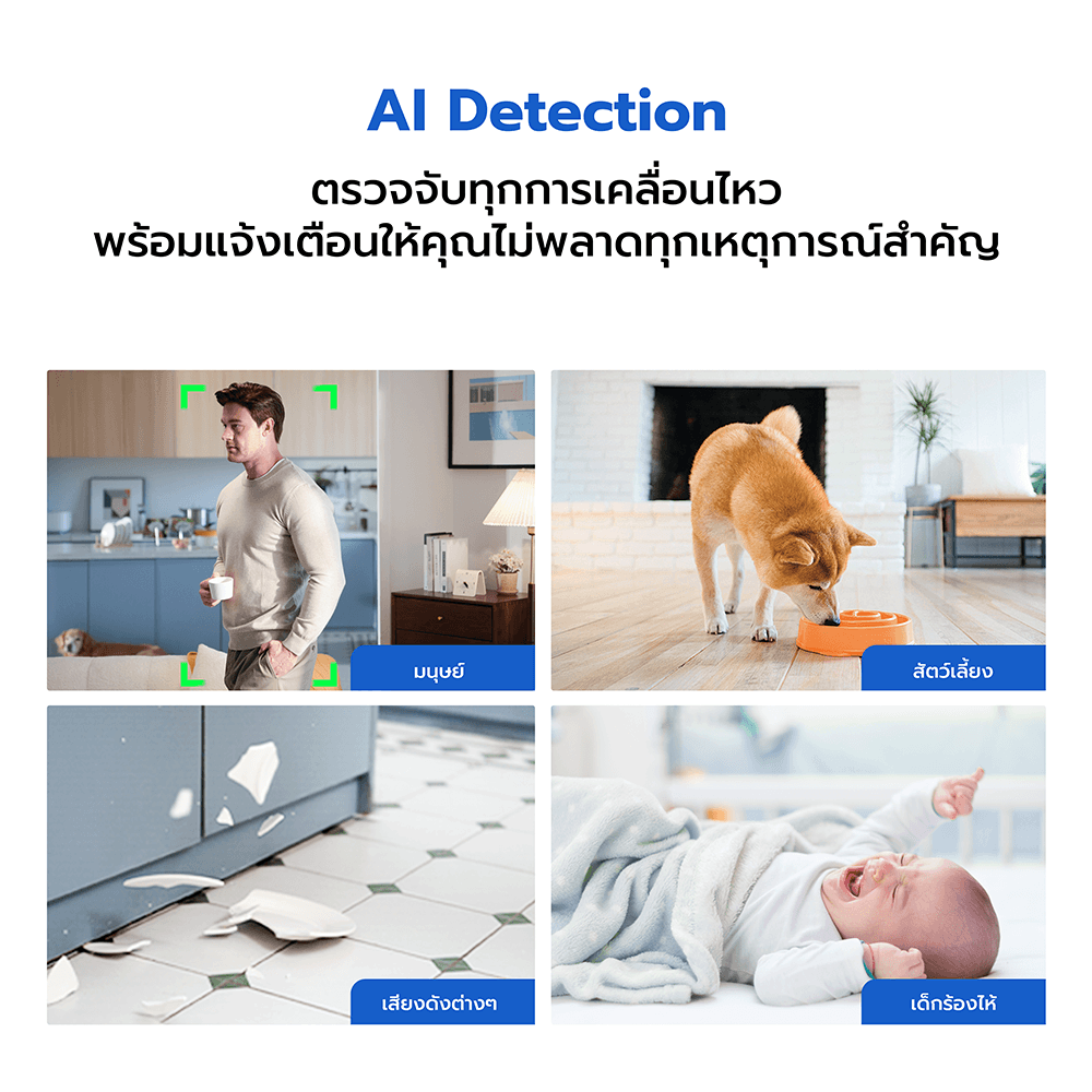 กล้องวงจรปิดภายใน IMILAB SC230 สีขาว กล้องวงจรปิด AI คมชัด 2.5K WI-FI6 2.4GHZ_3
